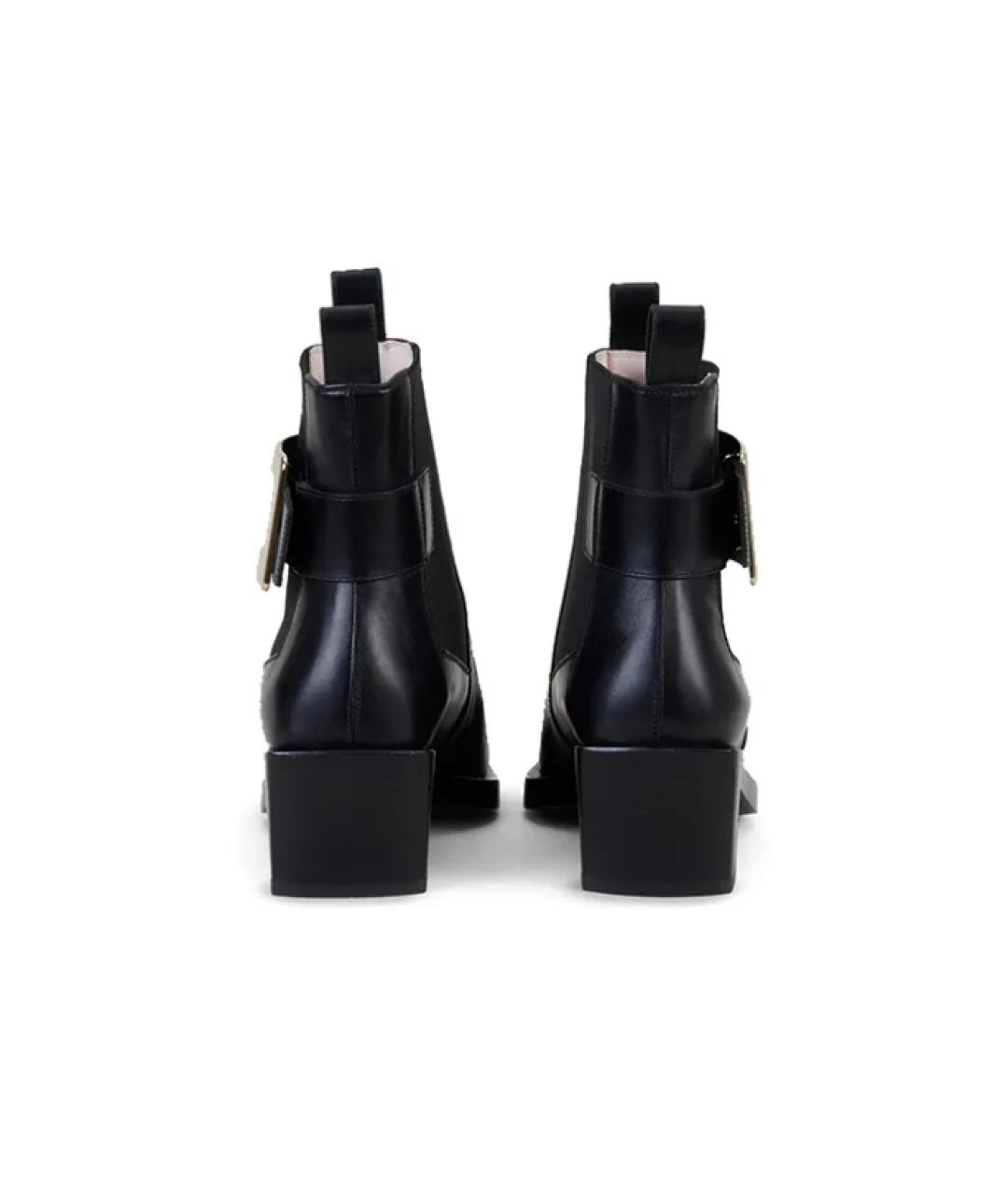 ROGER VIVIER Черные кожаные ботильоны, фото 4