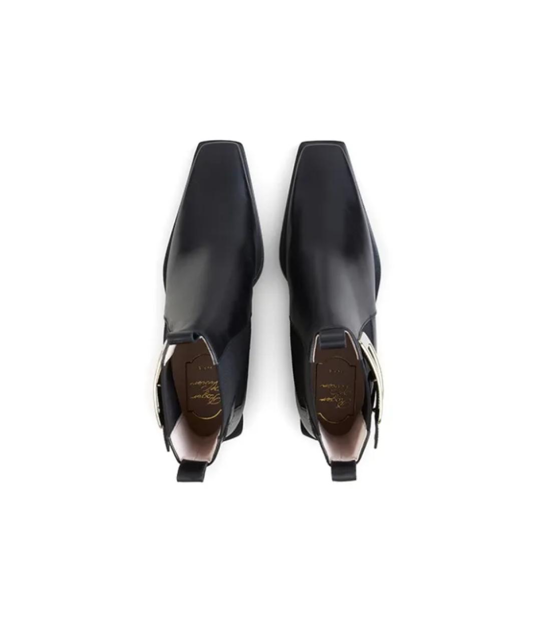 ROGER VIVIER Черные кожаные ботильоны, фото 3