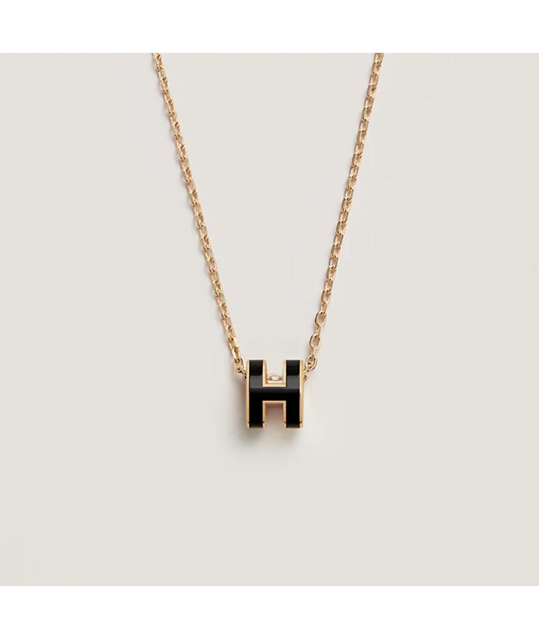 HERMES Черная латунная цепочка, фото 3
