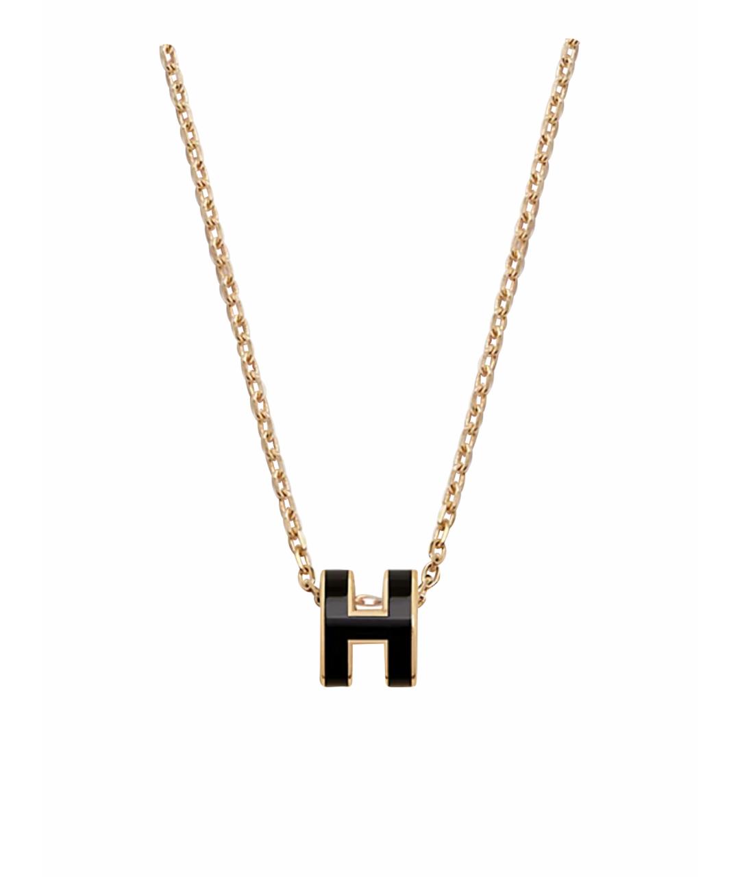 HERMES Черная латунная цепочка, фото 1