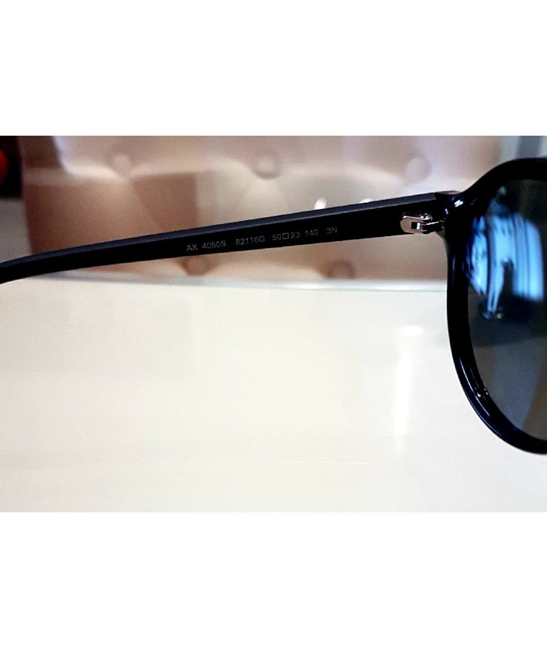 EMPORIO ARMANI Черные металлические солнцезащитные очки, фото 4