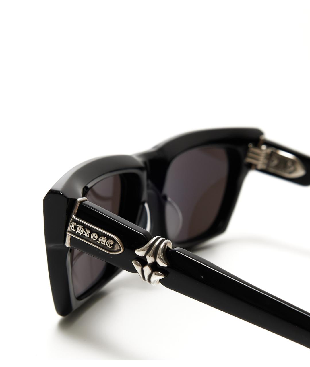 CHROME HEARTS Черные пластиковые солнцезащитные очки, фото 4