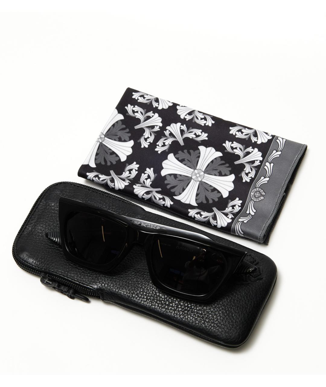 CHROME HEARTS Черные пластиковые солнцезащитные очки, фото 6