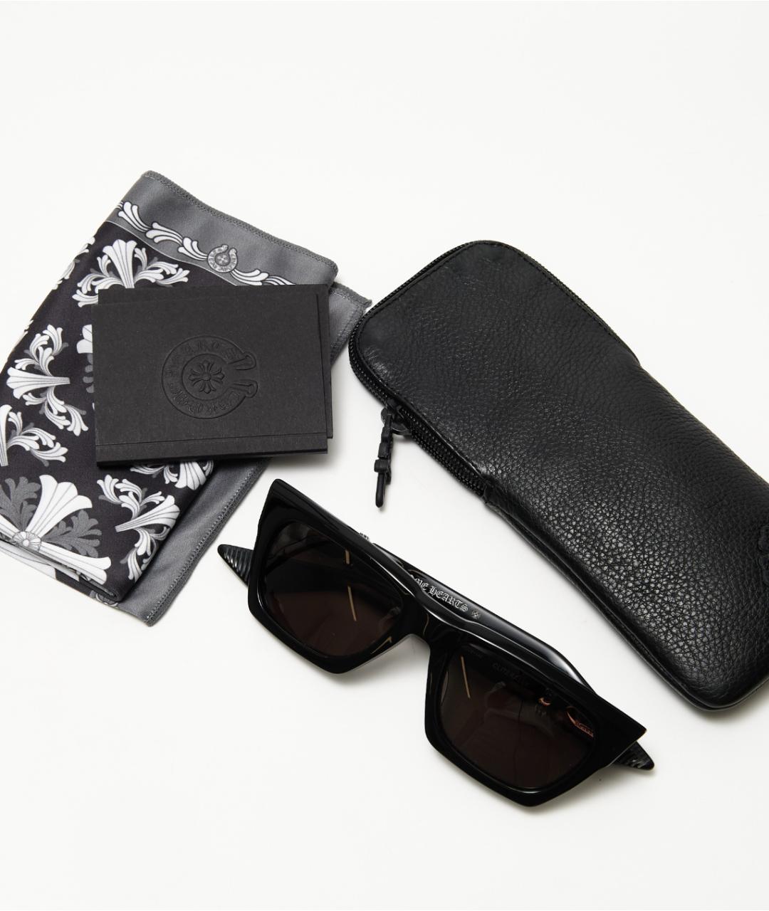 CHROME HEARTS Черные пластиковые солнцезащитные очки, фото 5