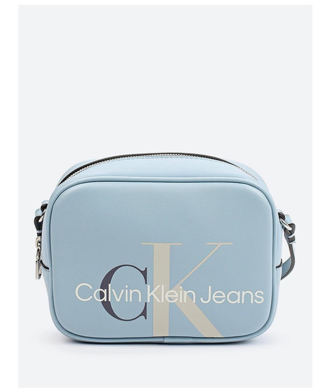 CALVIN KLEIN Голубая сумка через плечо из искусственной кожи, фото 9