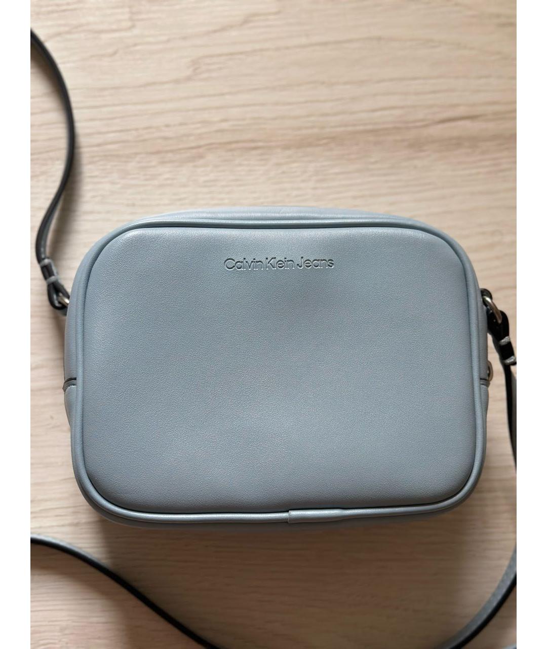 CALVIN KLEIN Голубая сумка через плечо из искусственной кожи, фото 4