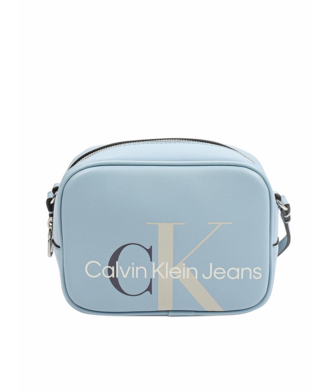 CALVIN KLEIN Голубая сумка через плечо из искусственной кожи, фото 1
