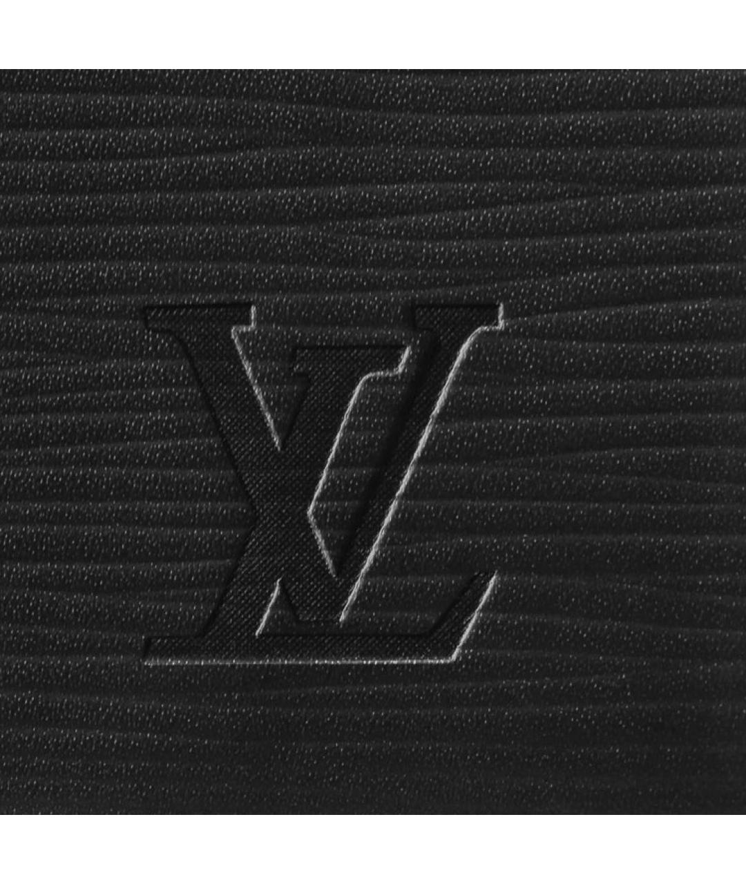 LOUIS VUITTON Черный кожаный кошелек, фото 5