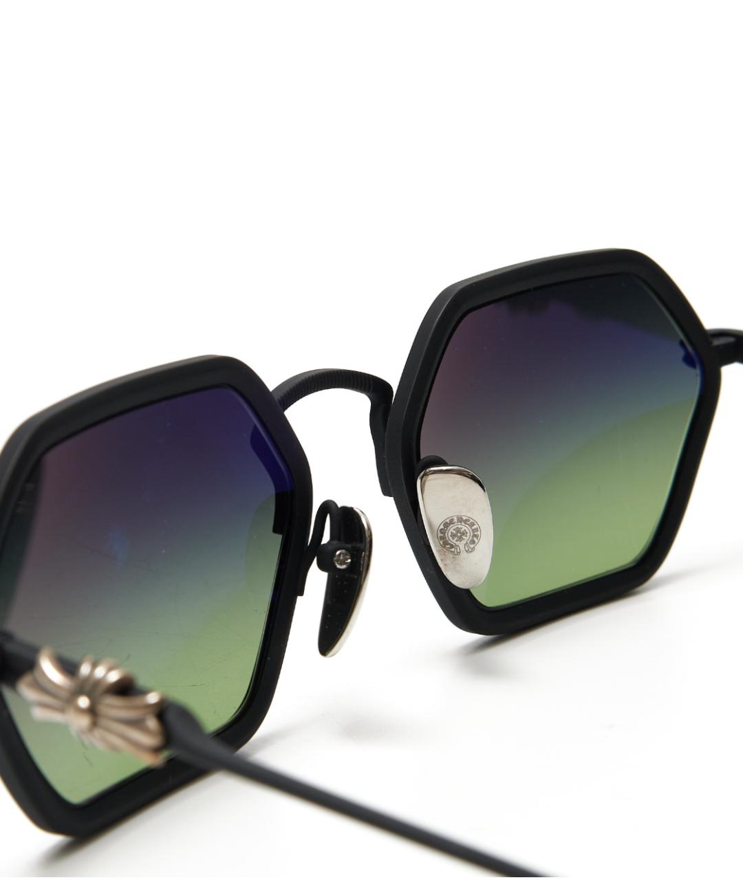 CHROME HEARTS Черные металлические солнцезащитные очки, фото 5