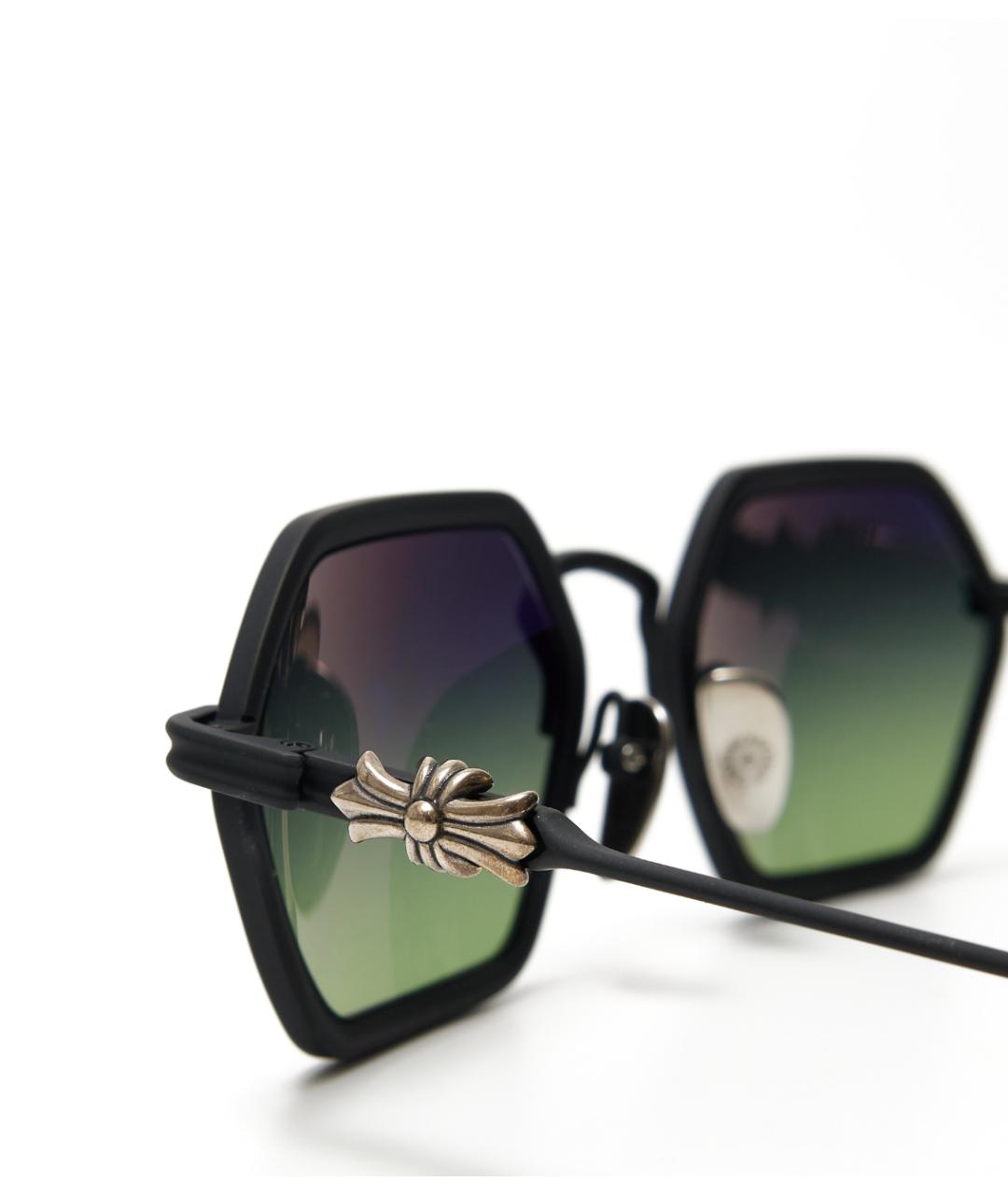 CHROME HEARTS Черные металлические солнцезащитные очки, фото 4