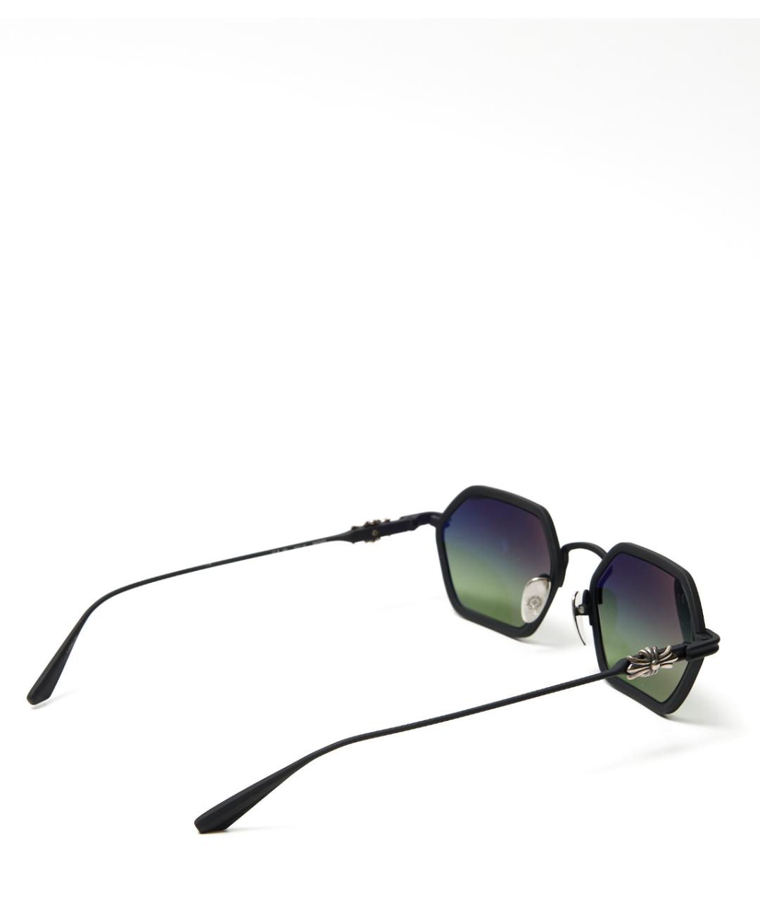 CHROME HEARTS Черные металлические солнцезащитные очки, фото 3