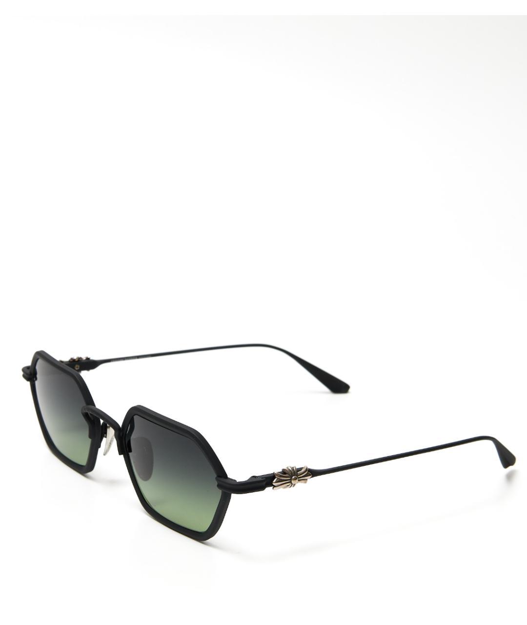CHROME HEARTS Черные металлические солнцезащитные очки, фото 2