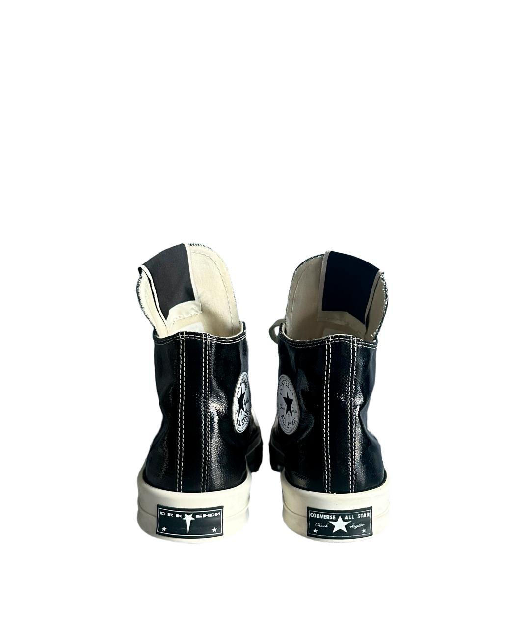RICK OWENS DRKSHDW Черные текстильные высокие кроссовки / кеды, фото 5