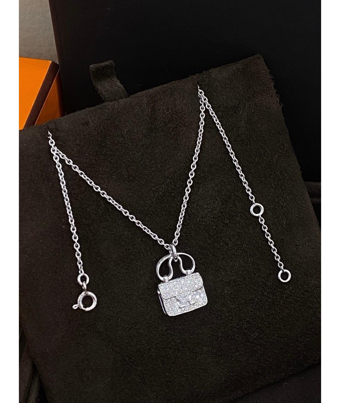 HERMES Белое колье из белого золота, фото 3