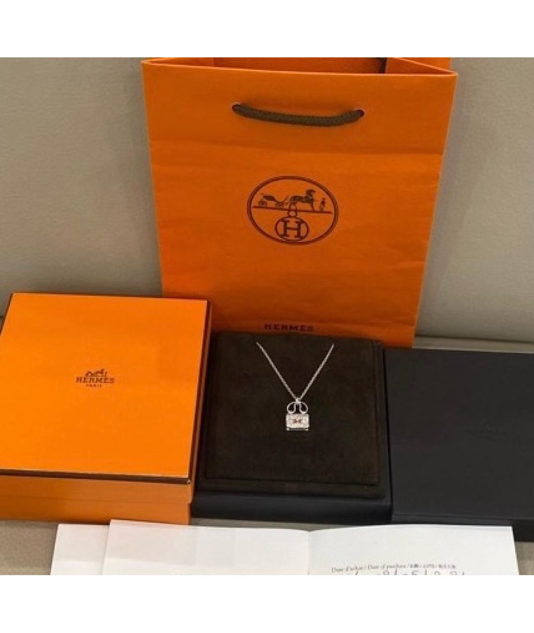 HERMES Белое колье из белого золота, фото 2