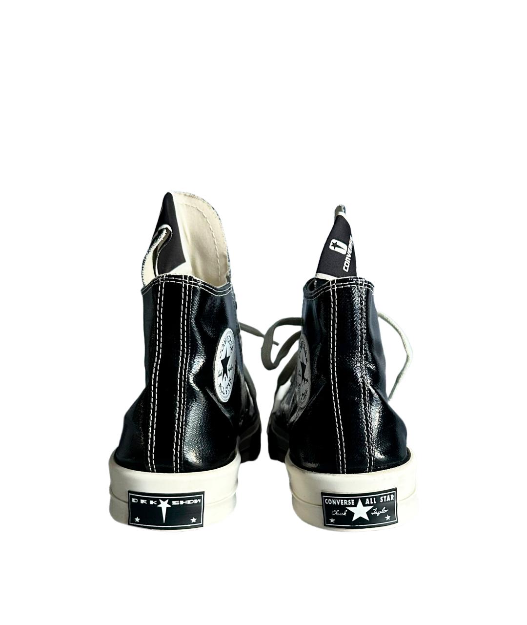 RICK OWENS DRKSHDW Черные текстильные высокие кроссовки / кеды, фото 5