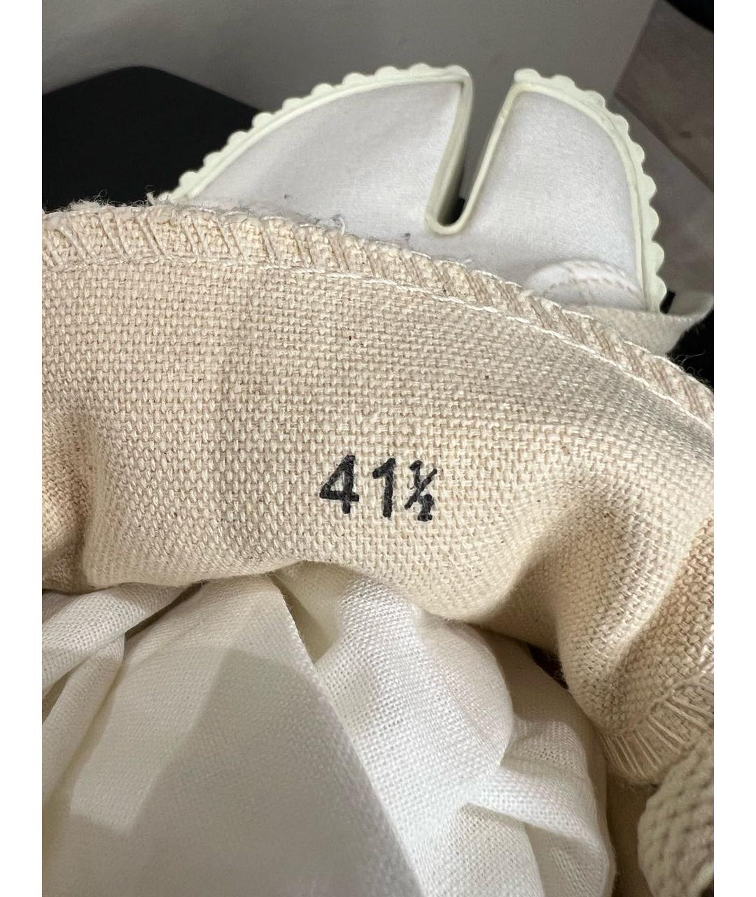 MAISON MARGIELA Белые текстильные низкие кроссовки / кеды, фото 6