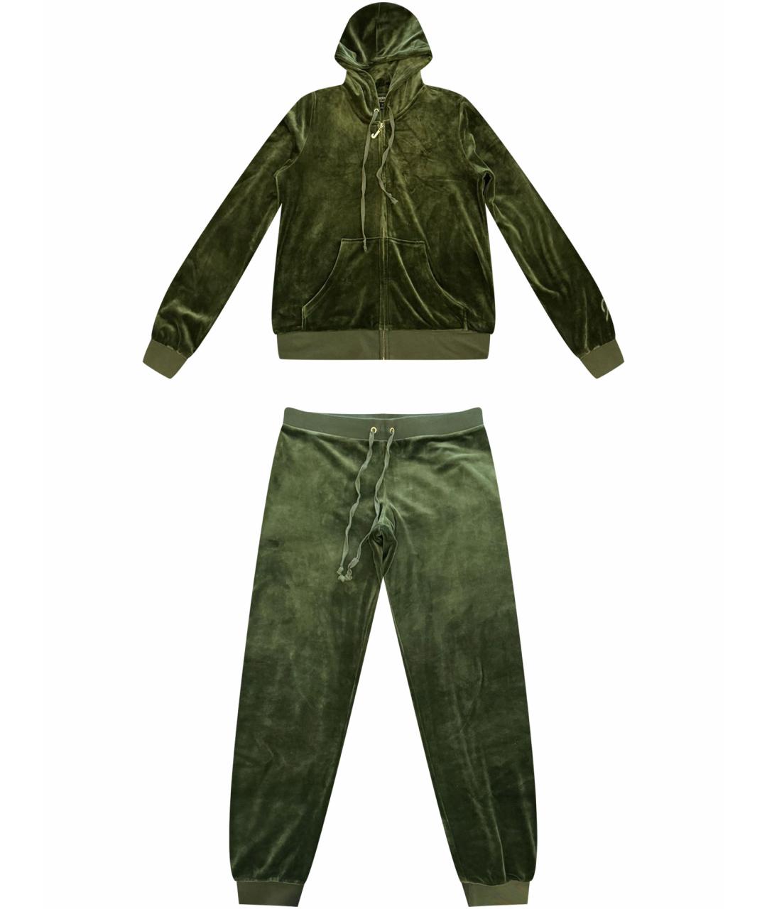 JUICY COUTURE Зеленый бархатный спортивные костюмы, фото 1
