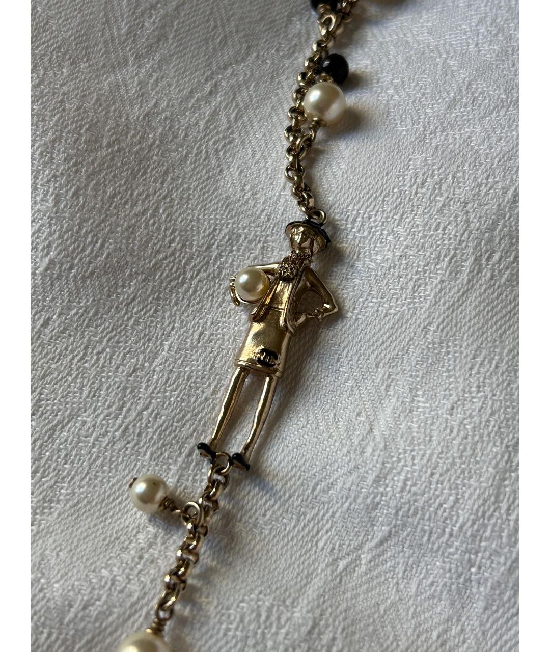 CHANEL Черное жемчужное колье, фото 3