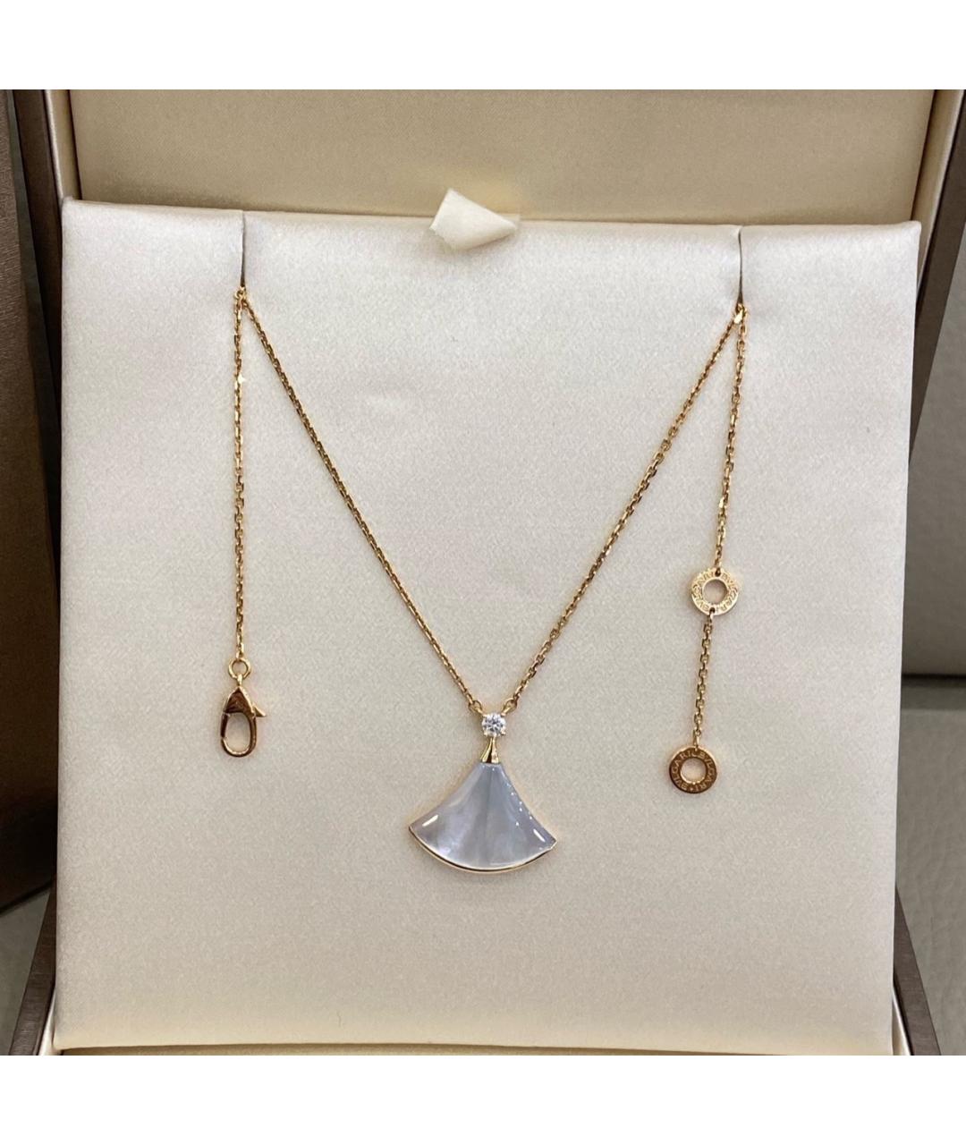 BVLGARI Белое колье из розового золота, фото 2