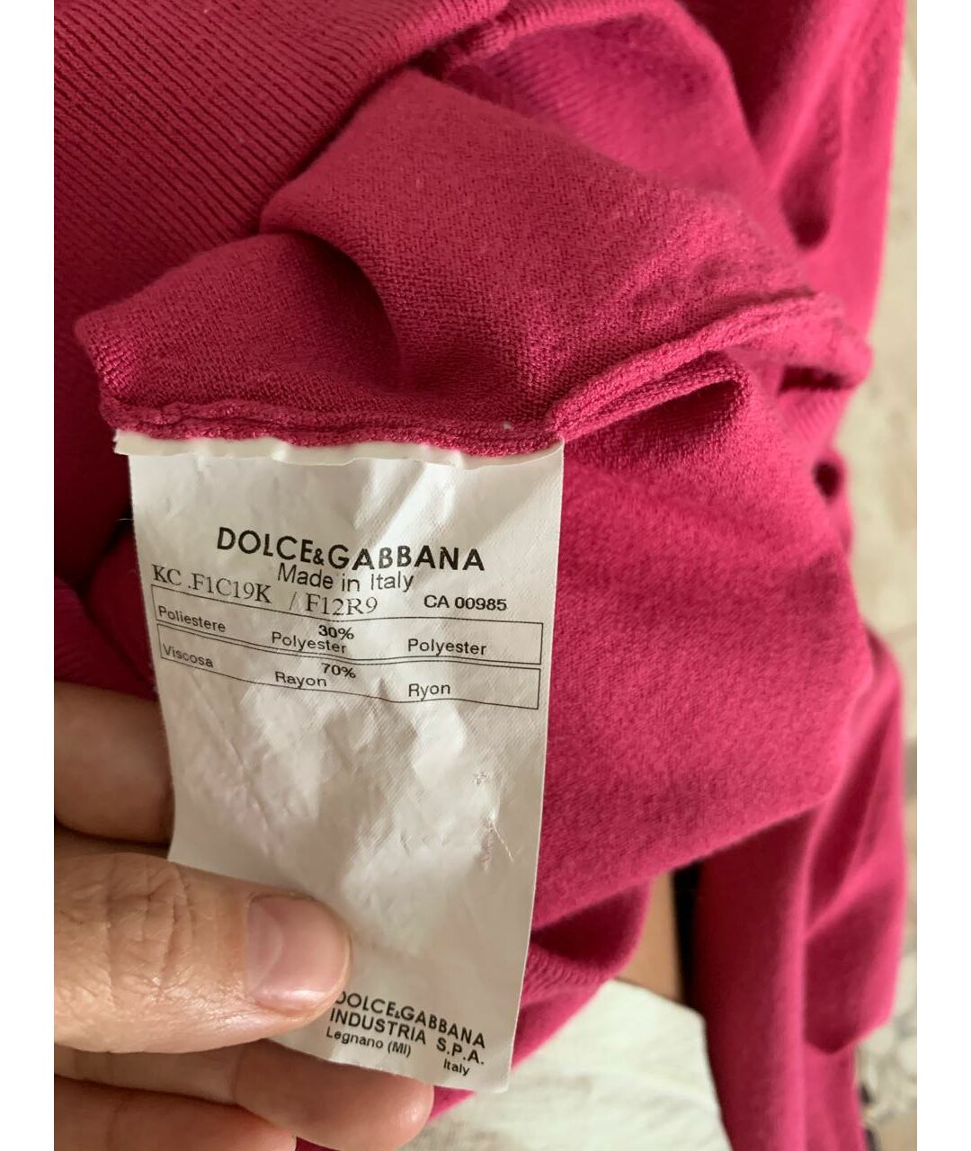 DOLCE&GABBANA Розовый вискозный джемпер / свитер, фото 4