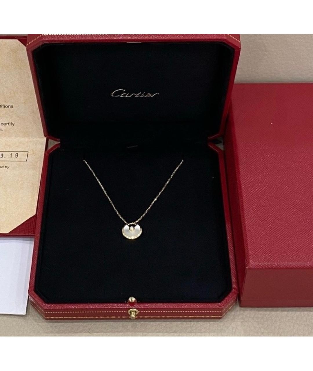 CARTIER Белое колье из желтого золота, фото 2