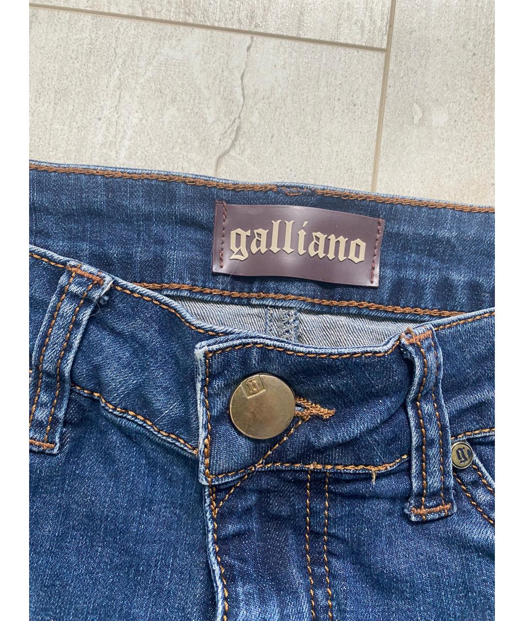JOHN GALLIANO Синяя деним юбка мини, фото 3