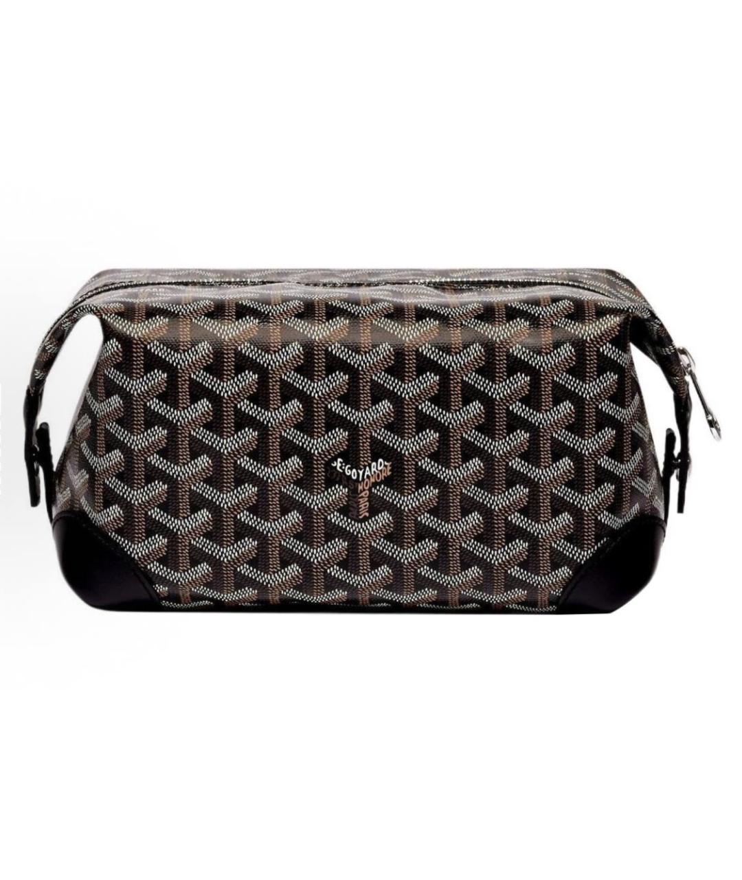 GOYARD Коричневая кожаная косметичка, фото 4