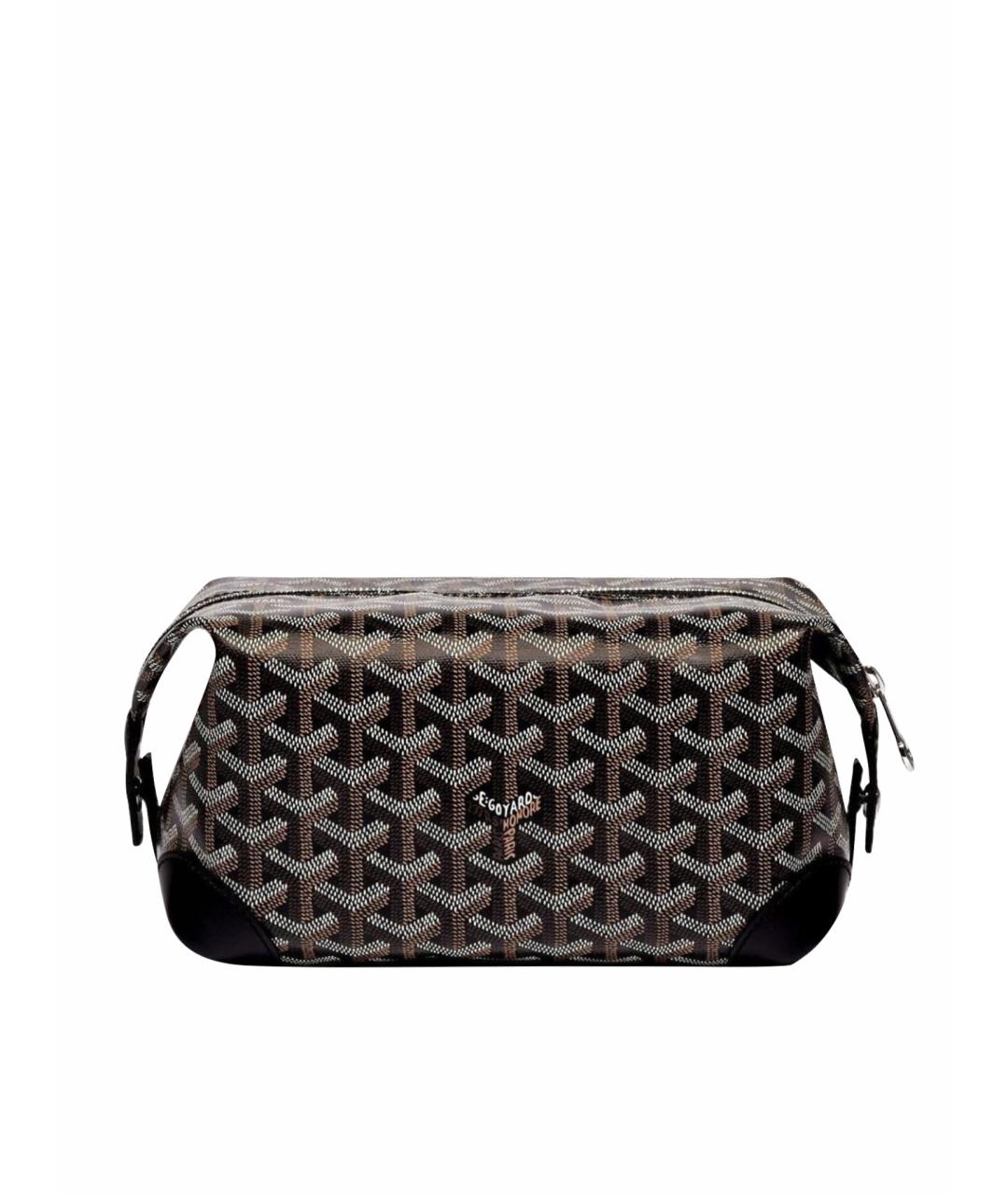 GOYARD Коричневая кожаная косметичка, фото 1