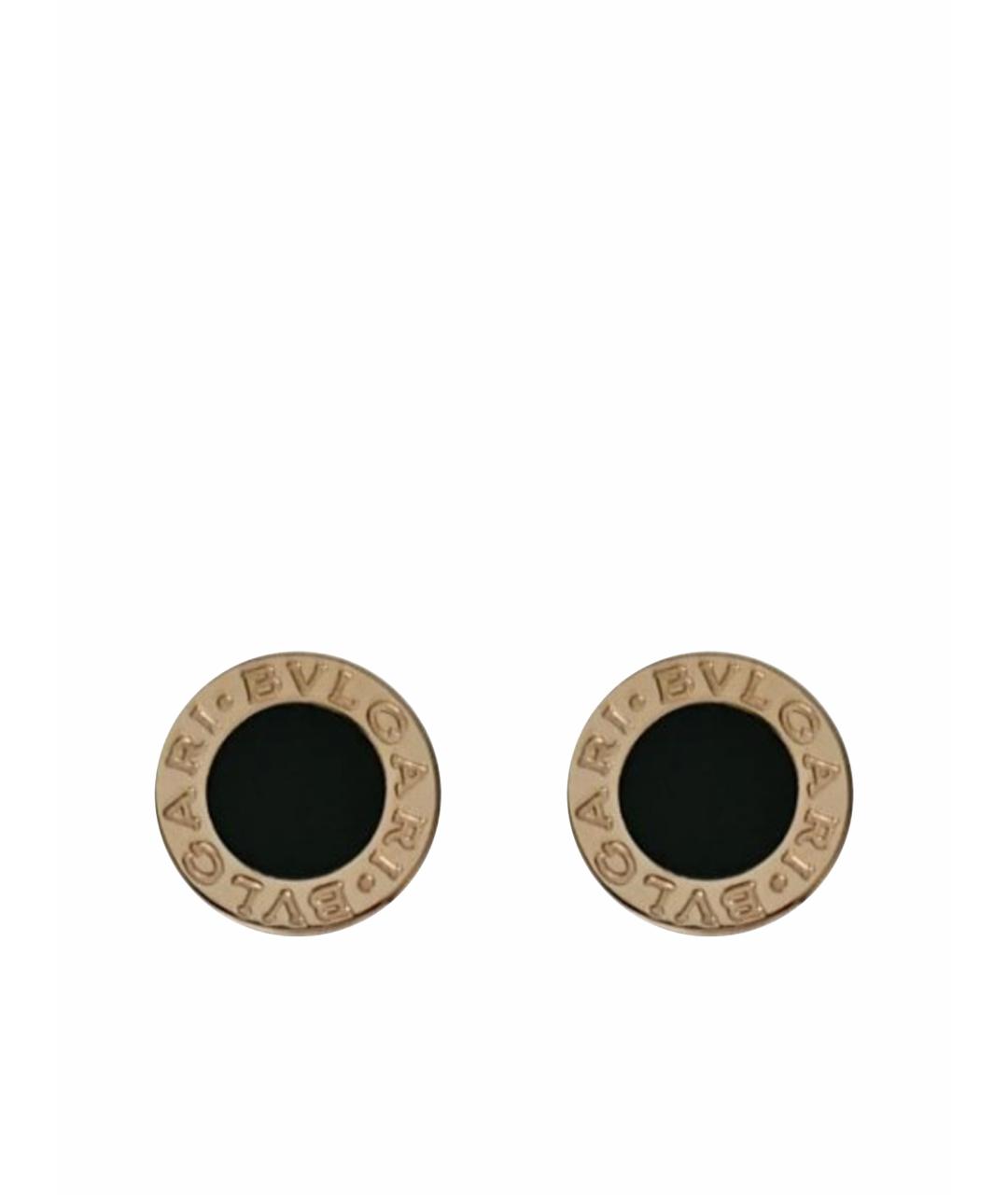 BVLGARI Черные серьги из розового золота, фото 1