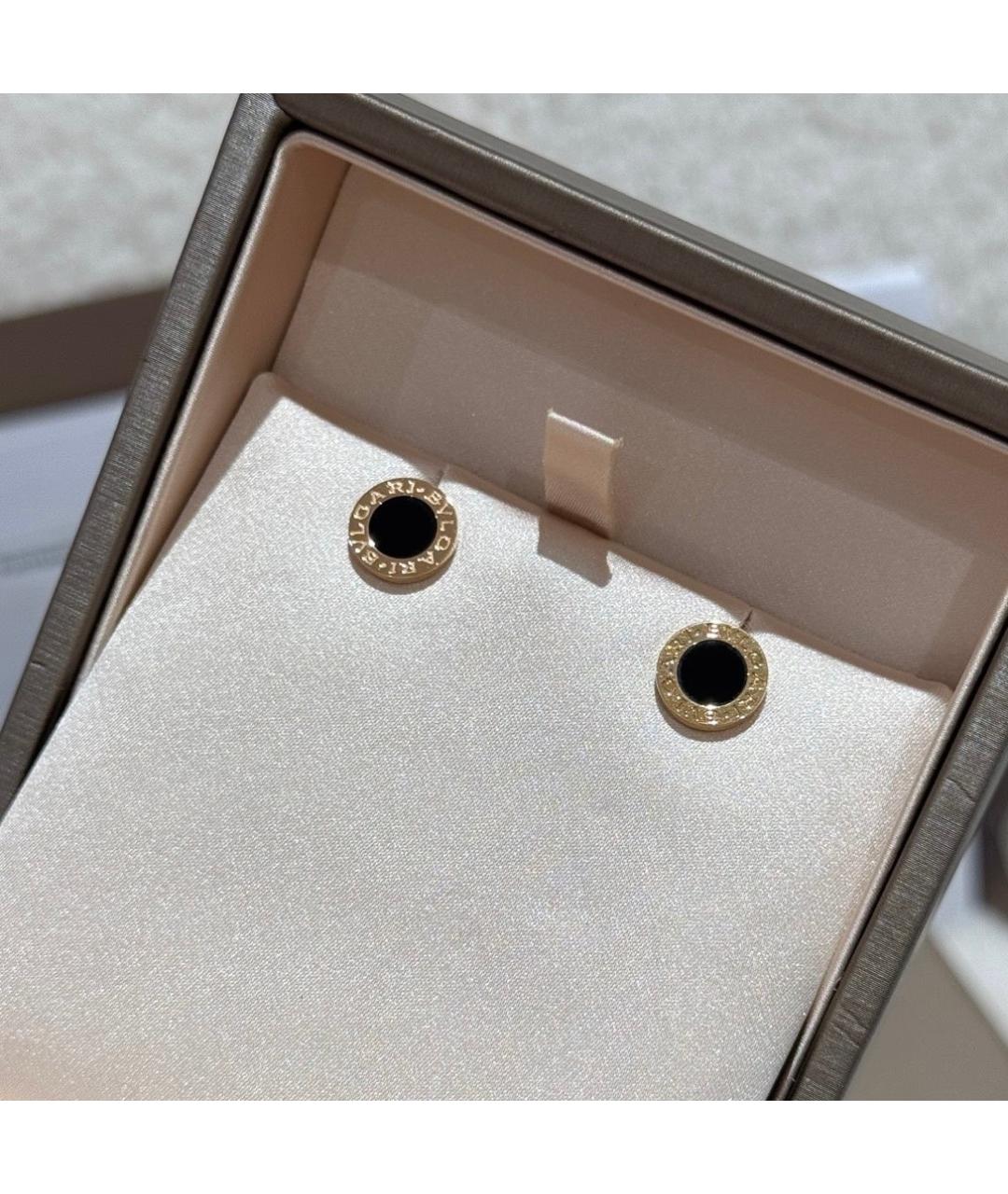 BVLGARI Черные серьги из розового золота, фото 3