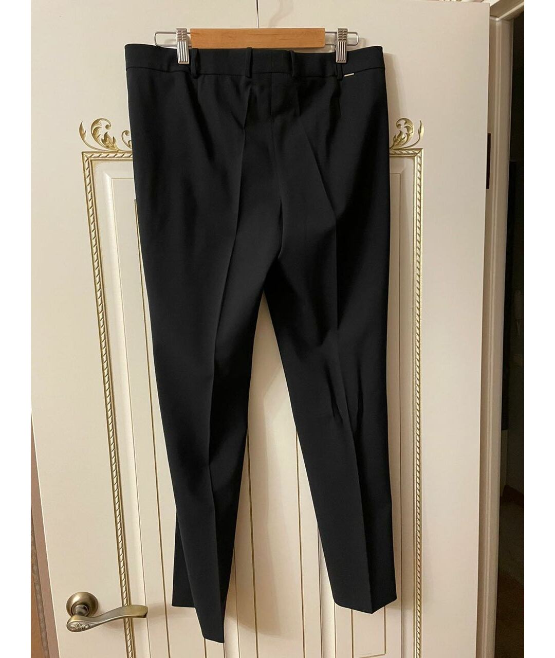 HUGO BOSS Черные шерстяные прямые брюки, фото 2