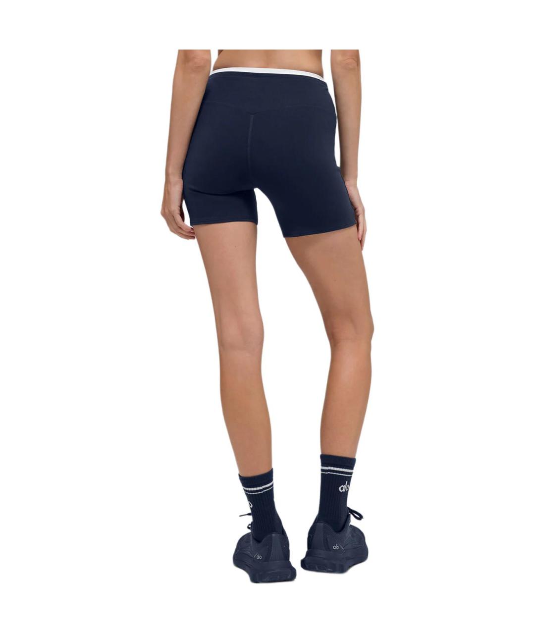 ALO YOGA Синие нейлоновые спортивные брюки и шорты, фото 3