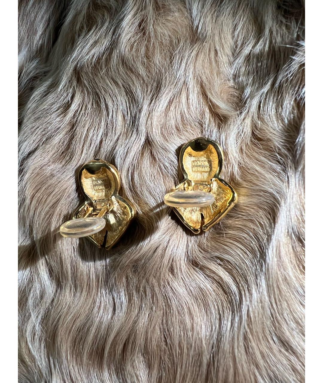 LANVIN Золотые металлические клипсы, фото 2