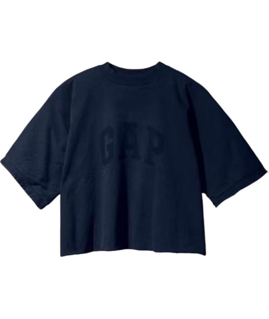 YEEZY Темно-синяя хлопковая футболка, фото 1