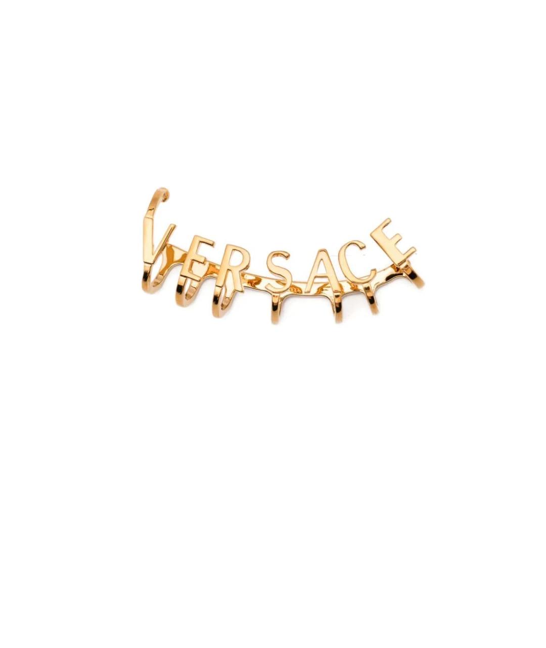 VERSACE Золотые латунные серьги, фото 4