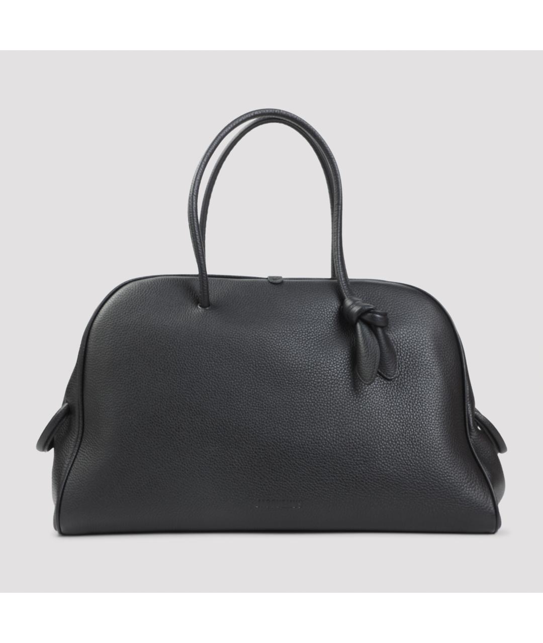 JACQUEMUS Черная кожаная сумка на плечо, фото 2