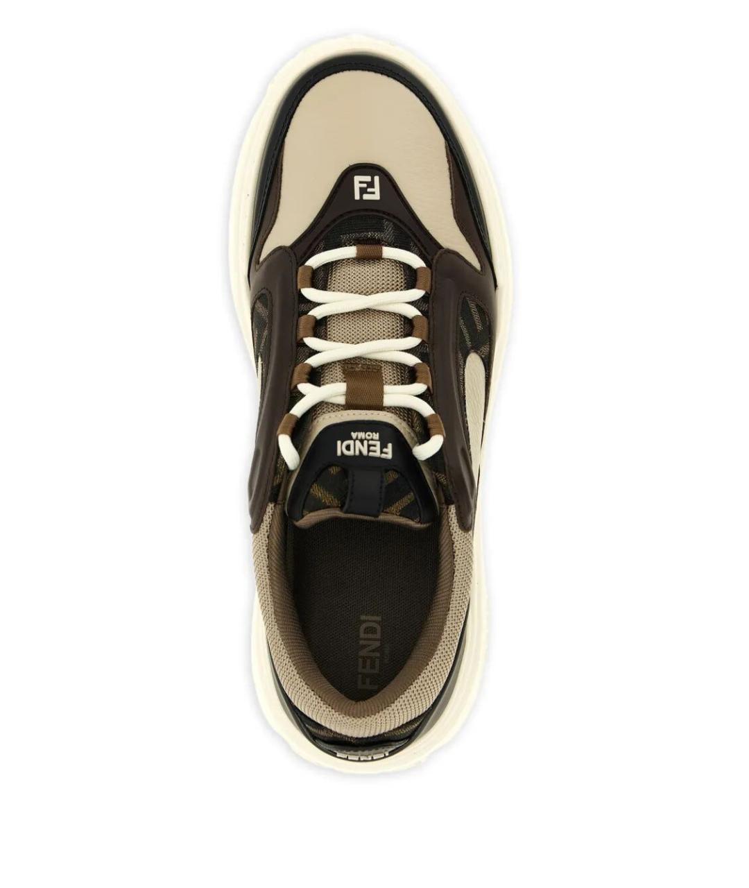 FENDI Мульти кожаные низкие кроссовки / кеды, фото 4
