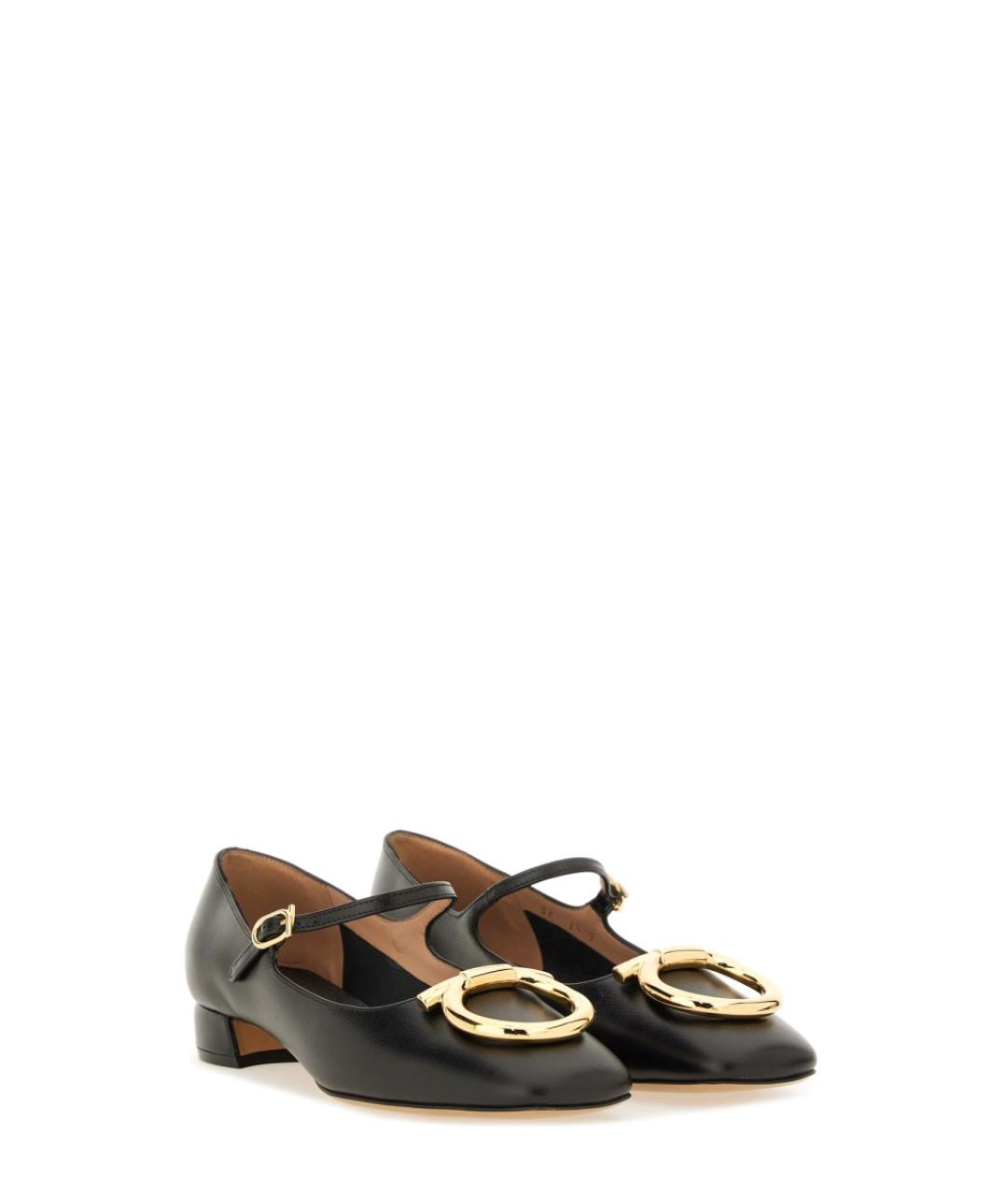 FERRAGAMO Черные кожаные туфли, фото 2