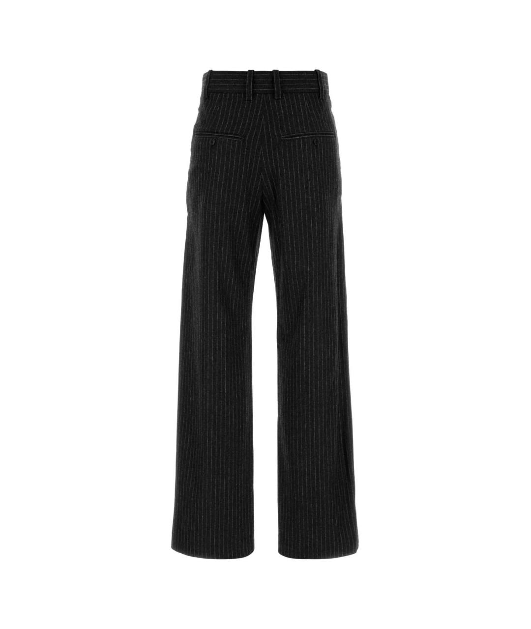 ISABEL MARANT Серые шерстяные прямые брюки, фото 2