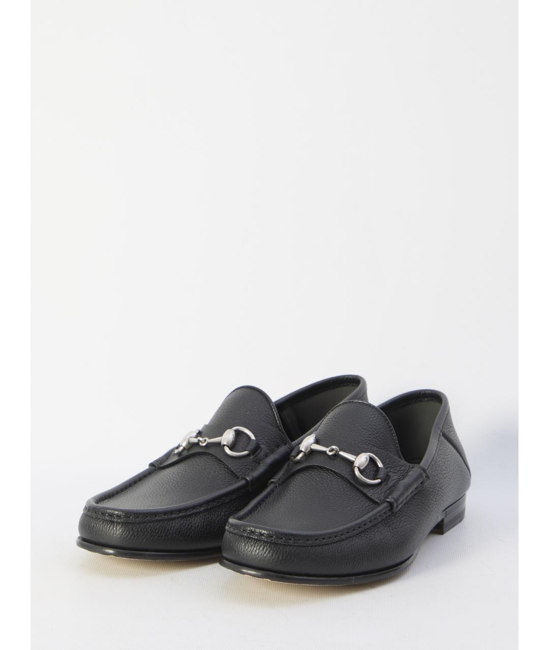 GUCCI Черные кожаные лоферы, фото 2