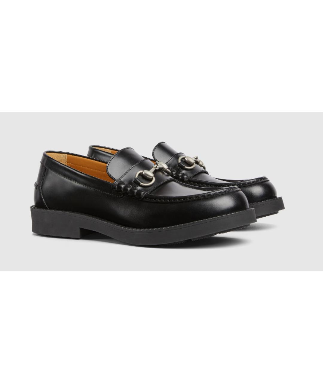 GUCCI Черные кожаные лоферы, фото 4