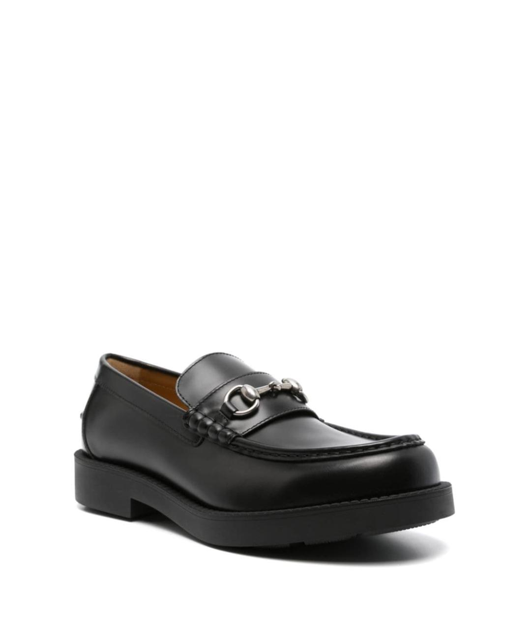 GUCCI Черные кожаные лоферы, фото 2