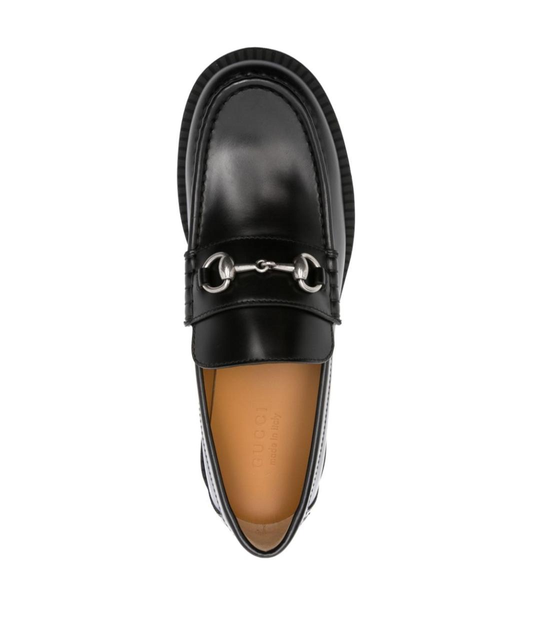 GUCCI Черные кожаные лоферы, фото 5