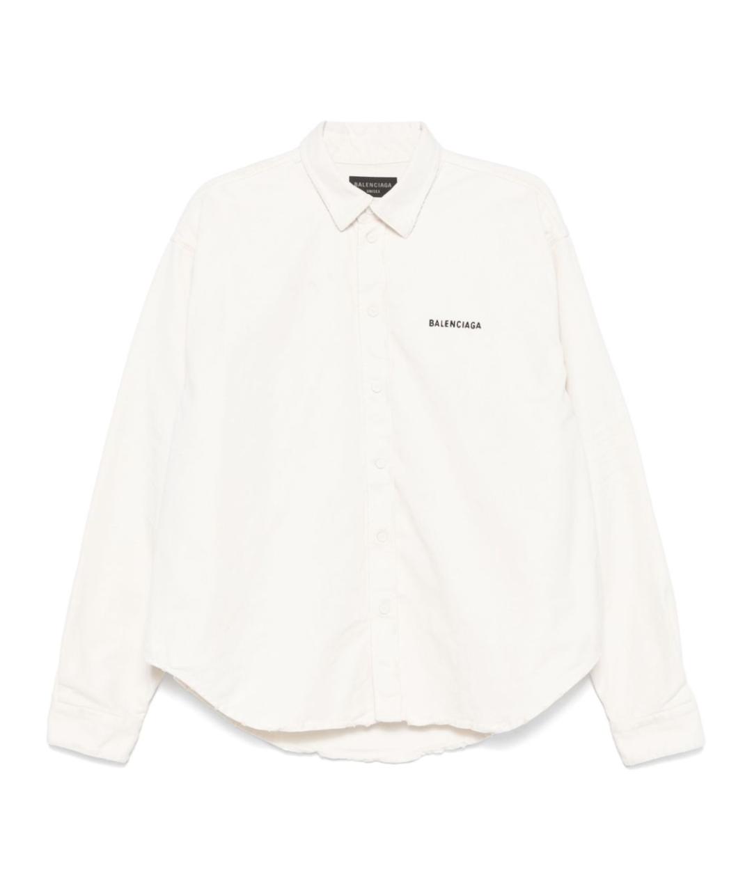 BALENCIAGA Белая хлопковая рубашка, фото 1