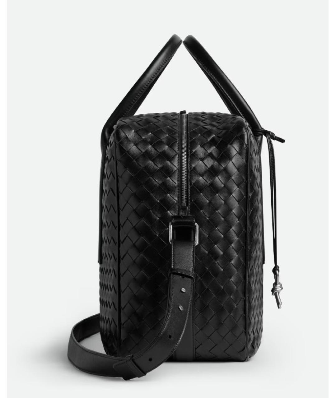 BOTTEGA VENETA Черный кожаный портфель, фото 4