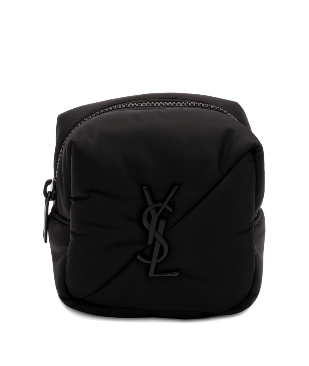 SAINT LAURENT Черная синтетическая сумка на плечо, фото 4