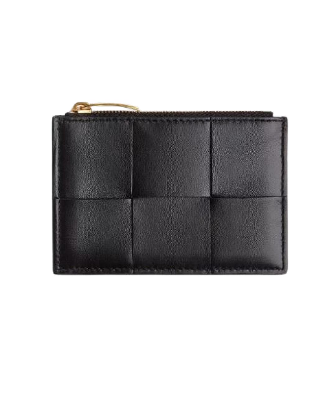 BOTTEGA VENETA Черный кожаный кардхолдер, фото 1