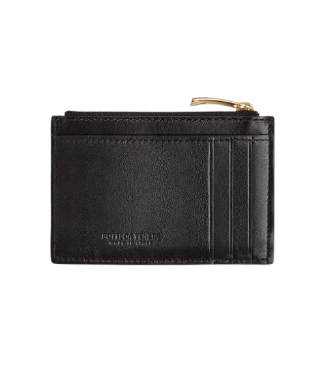 BOTTEGA VENETA Черный кожаный кардхолдер, фото 2