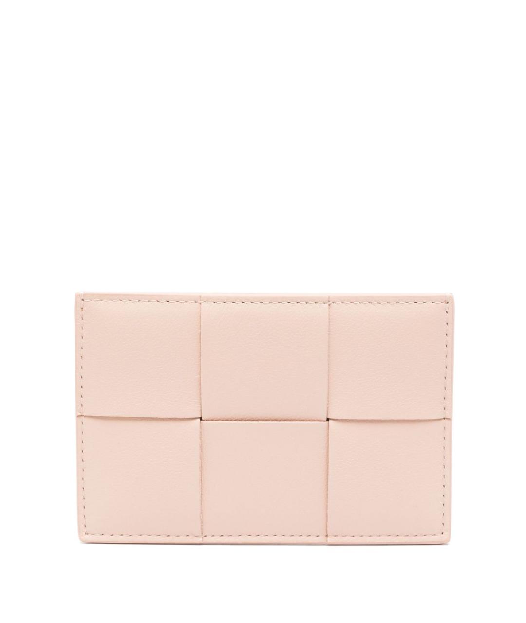 BOTTEGA VENETA Розовый кожаный кардхолдер, фото 1